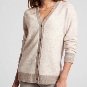 Athleta | Westlake Cardigan Sweater Toasted Brown Heather Size Small